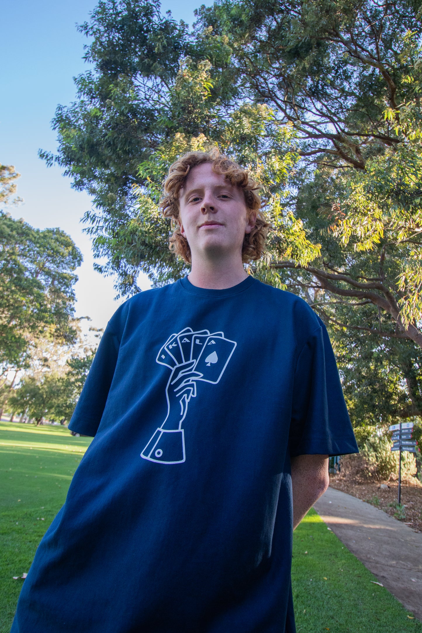 Cards Tee - Navy Blue